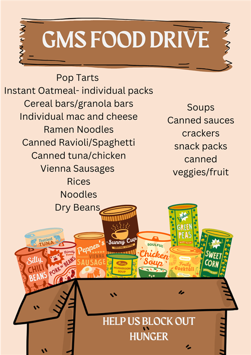 Food Drive Items